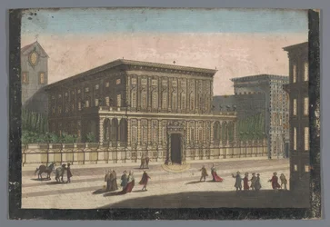 Gezicht op het Palazzo Doria-Tursi te Genua