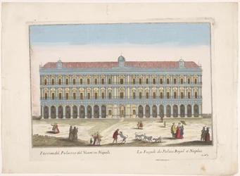 Gezicht op het Palazzo Reale te Napels