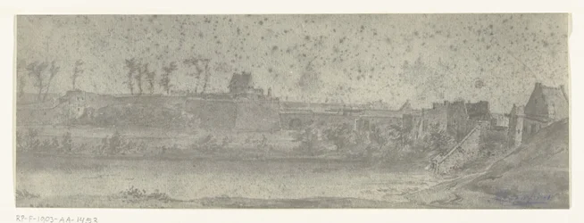 Gezicht op Maastricht, 1672
