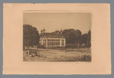 Gezicht vanaf een weide op Landgoed Waterland