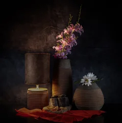 Stemvol bloemstilleven