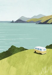Reis met een busje langs de kust