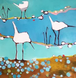 Speelse watervogels