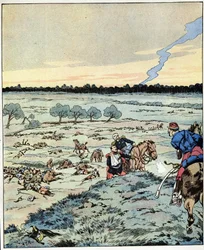 Slagschepen? Er zijn er geen meer! Een antwoord van een generaal aan een officier die om versterking vroeg bij de Slag om Reischoffen, bekend om zijn zware plicht in 1870. Illustratie van Job (Jacques Marie Gaston Onfray en Breville) (Jacques-Marie) (1858-