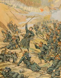 Geschiedenis van België: De verdediging van de Schoorbakke Tervaete bocht door de infanterie tijdens de Slag aan de IJzer in 1914