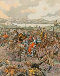 Geschiedenis van België: Jan I Hertog van Brabant zegevierend in de Slag bij Woeringen in 1288 tijdens de Limburgse Successieoorlog en geeft Brabant autonomie aan Duitsland, Privécollectie