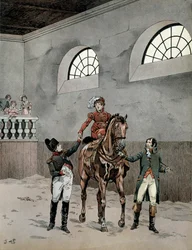 Napoleon I Bonaparte (1729-1821) woonde de rijlessen bij van keizerin Marie Louise van Oostenrijk (1791-1847). In 