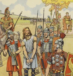 Vercingetorix geeft zich over aan Julius Caesar, 52 v.Chr.